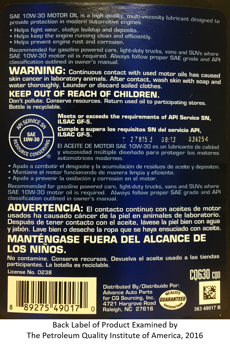 back label