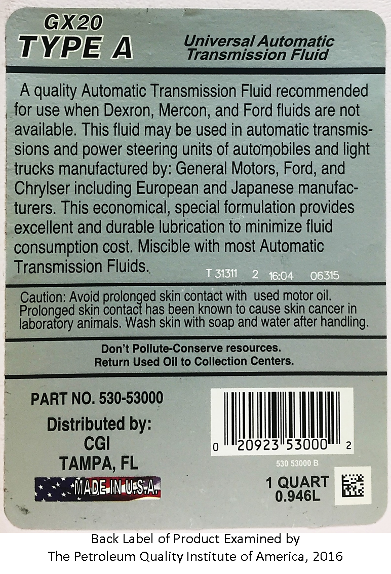 back label