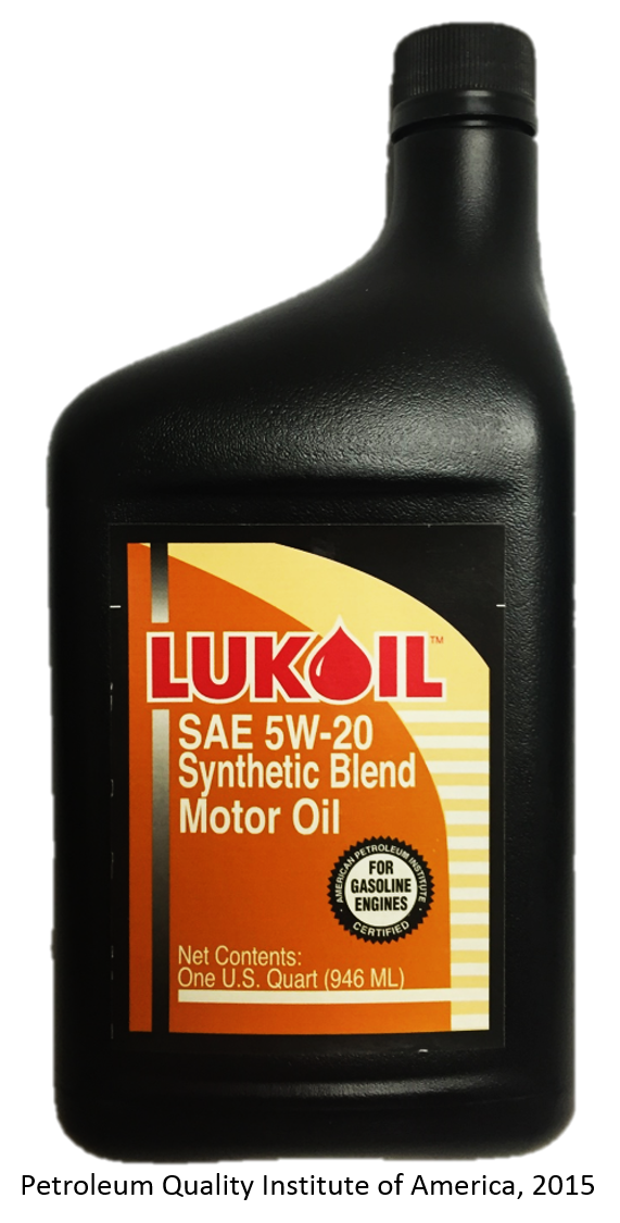 LUKOIL SAE 5W-20 API SN Synthetic Blend Motor Oil