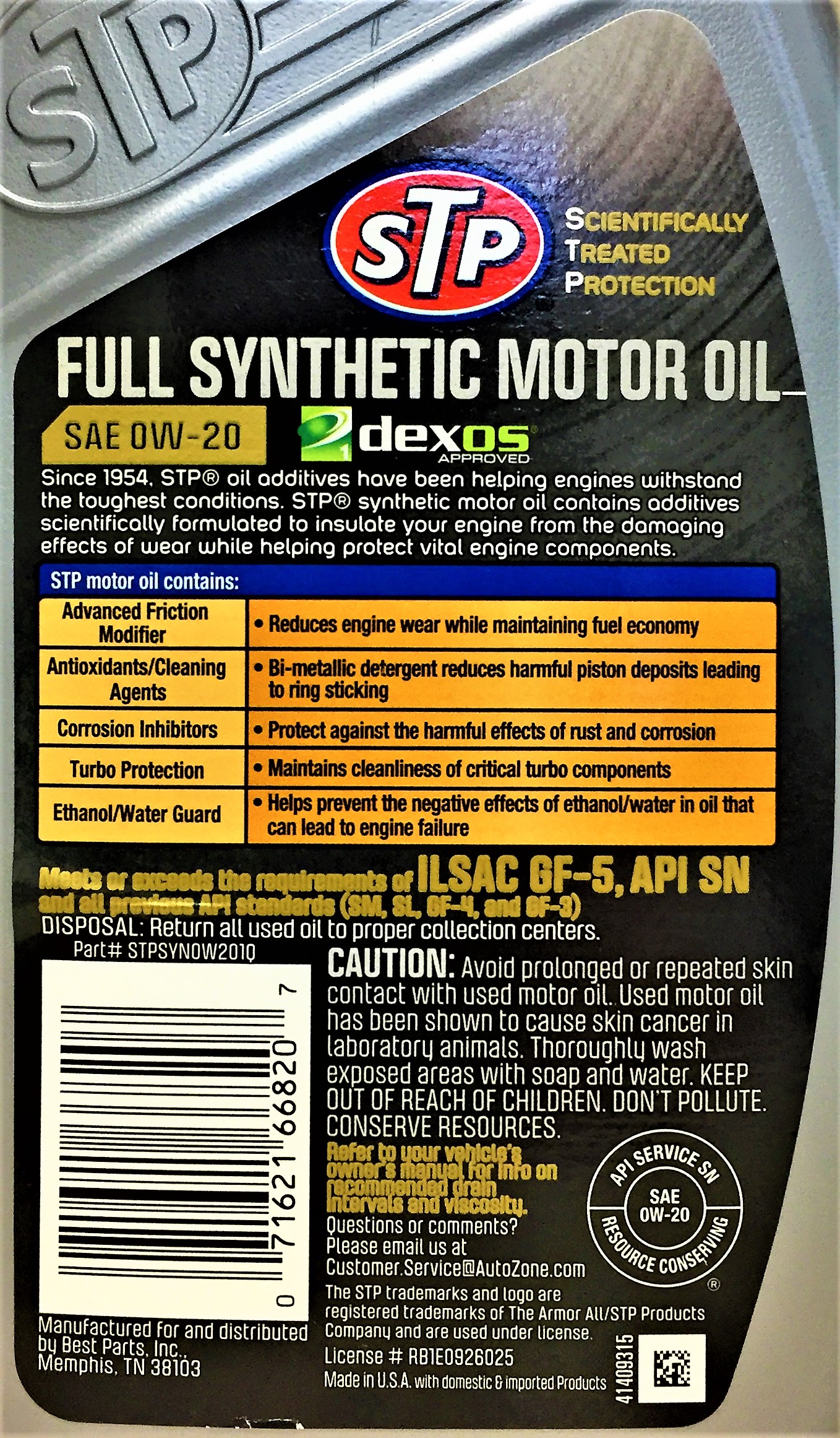 back label