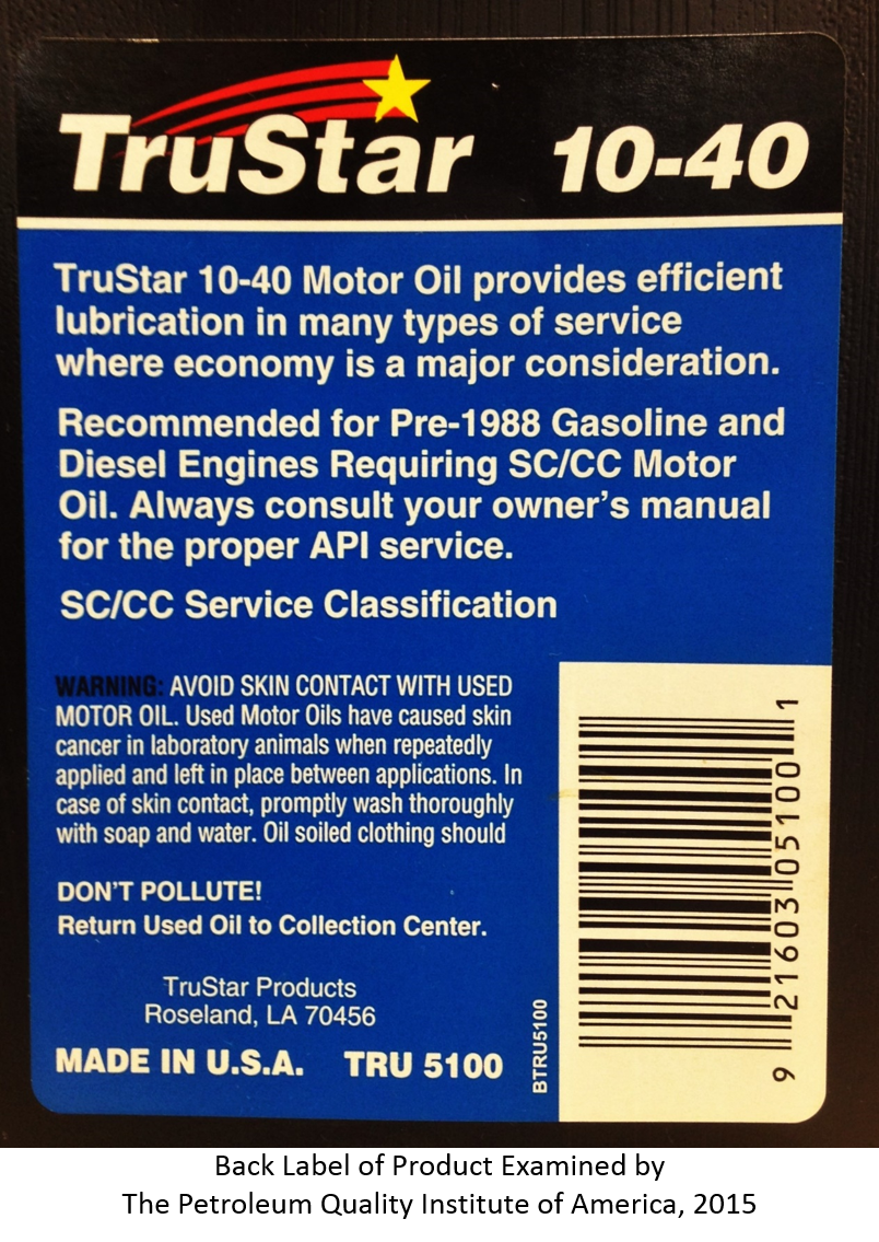 back label