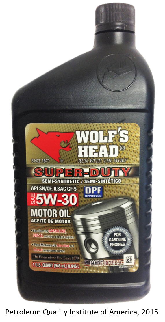 Wolf S Head Sae 5w 30 Motor Oil Super Duty Semi Synthetic Api Sn Cf Ilsac Gf 5